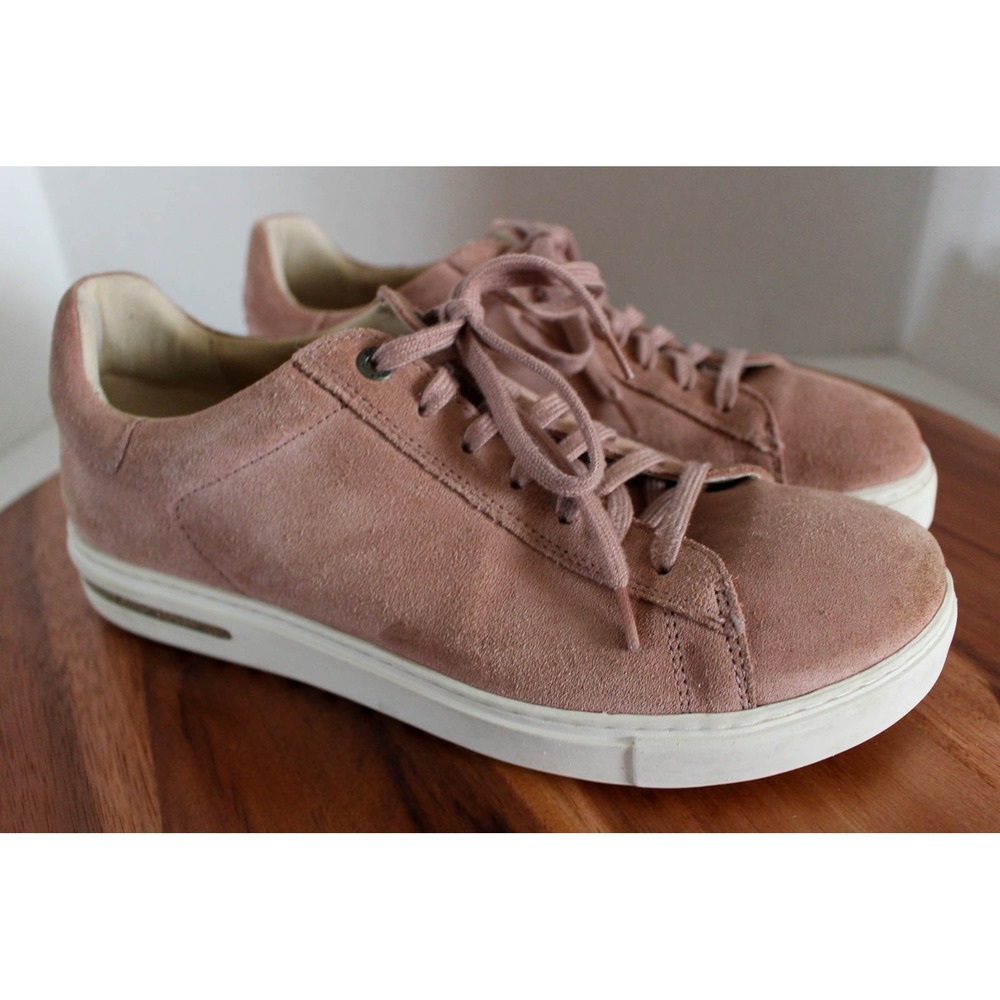 Birkenstock Bend Low Sneakers 41 N / W 10 / M 8 Pink Suede Lace Up Casual Shoes - Picture 4 of 9